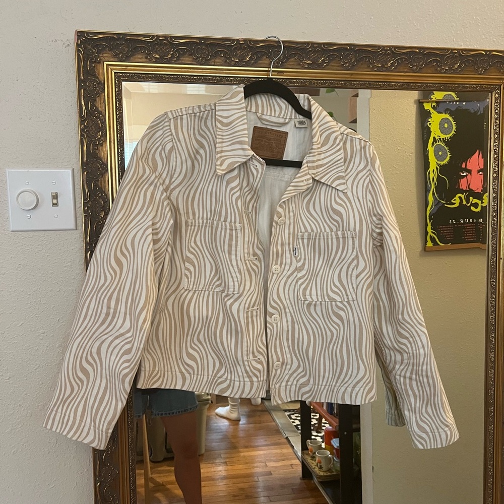Levi’s wavy print chore coat denim jacket